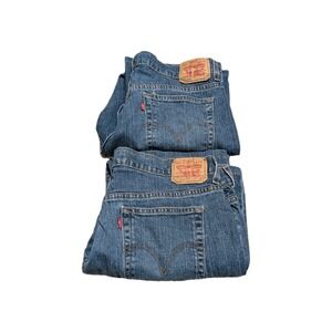 2 Pair Levi's Jeans Womens 14 Blue 515 Denim Cotton Mid Rise Boot Cut Leg Ladies